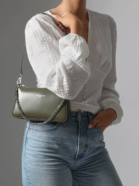 Sac Baguette Suave Cuir Lancaster Vert suave even 14 vue secondaire 1