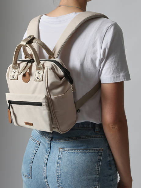 1 Compartment Backpack Cabaia Beige adventurer XS other view 1