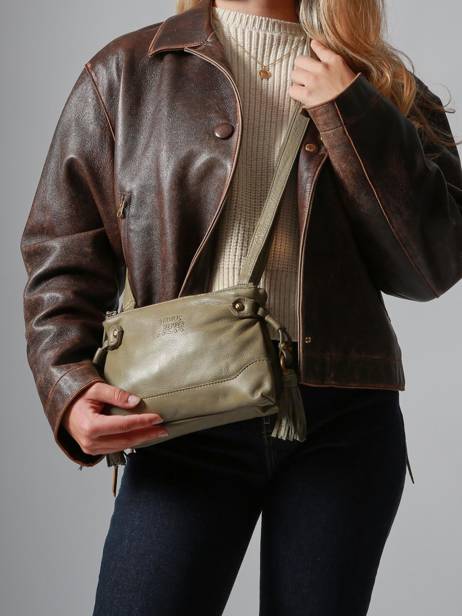 Sac Bandoulière Cow Cuir Basilic pepper Vert cow BCOW82 vue secondaire 1