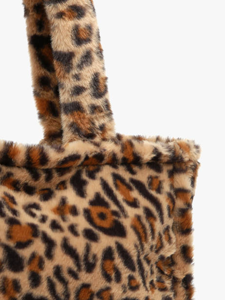 A4 Size Shoulder Bag Fur David jones Brown fur CM7878 other view 2