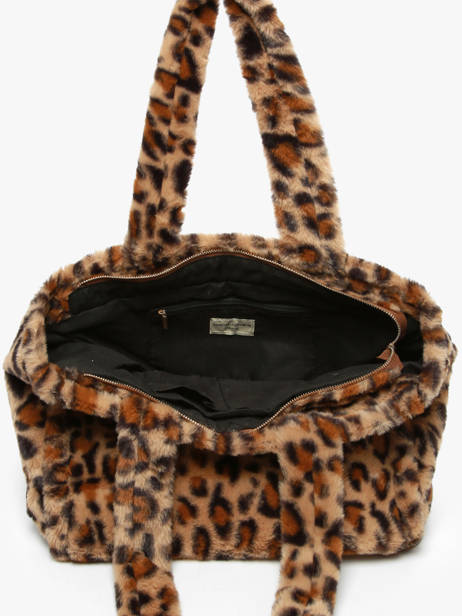 A4 Size Shoulder Bag Fur David jones Brown fur CM7878 other view 3