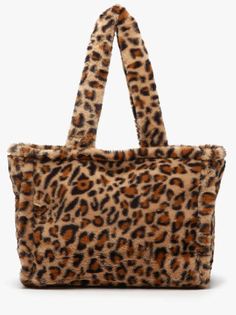 A4 Size Shoulder Bag Fur David jones Brown fur CM7878 other view 4