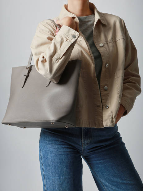 A4 Size Shoulder Bag Saffiano David jones Gray saffiano 3 other view 1