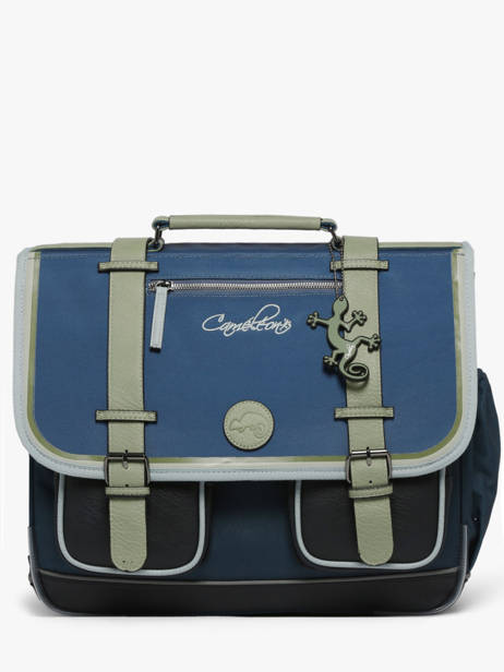 Cartable Enfant 3 Compartiments Cameleon Bleu vintage urban CA41