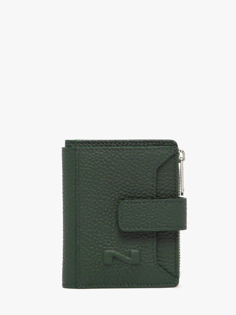 Card Holder With Coin Purse Leather Nathan baume Green original n 102N