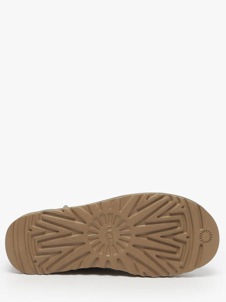 Boots Classic Ultra Mini En Cuir Ugg Vert women 1116109 vue secondaire 5