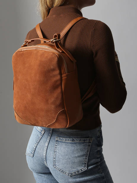 Backpack Torrow Brown brodery TBRO02 other view 1