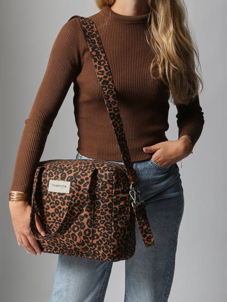 Sac à Main Mini Darcy Coton Recyclé Rivedroite Bleu wild tribe MDARCWIL vue secondaire 1