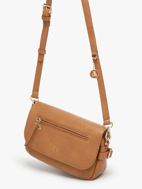 Shoulder Bag Zip Lulu castagnette Brown zip YRONDE other view 1
