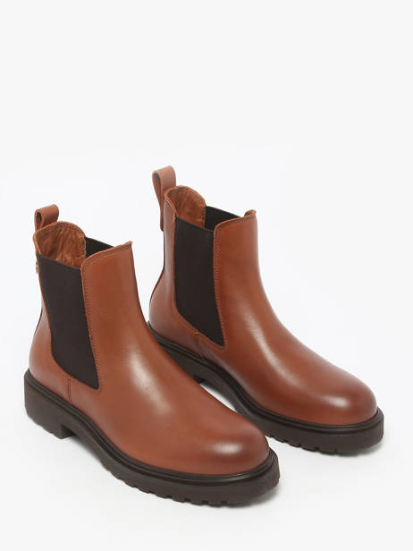 Chelsea Boots In Leather Tommy hilfiger Brown women 8766BDS other view 1