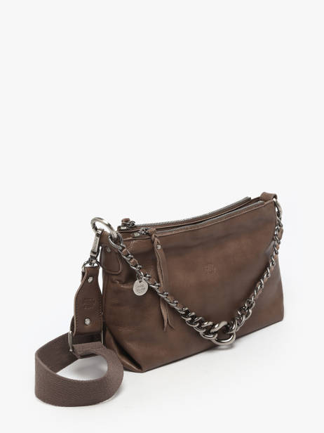Shoulder Bag Vintage Leather Mila louise Brown vintage 3864C other view 1