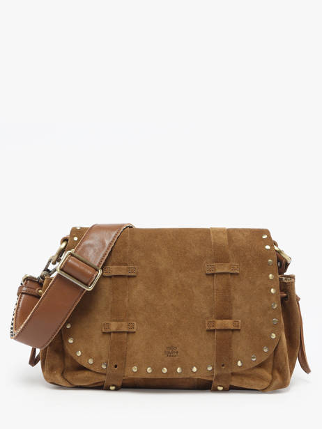 Crossbody Bag Vintage Leather Mila louise Brown vintage 3861VC