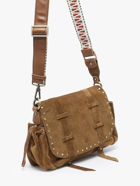 Crossbody Bag Vintage Leather Mila louise Brown vintage 3861VC other view 1