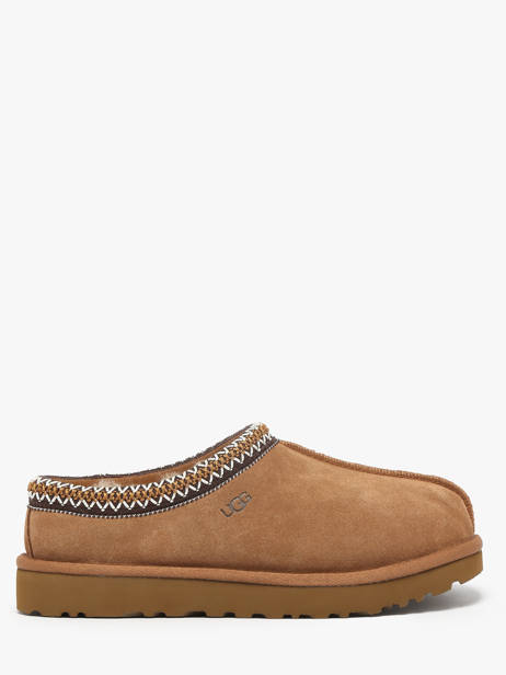 Slippers In Leather Ugg Brown women 1174470