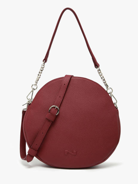 Sac Porté épaule Anna Cuir Nathan baume Rouge nathan 9