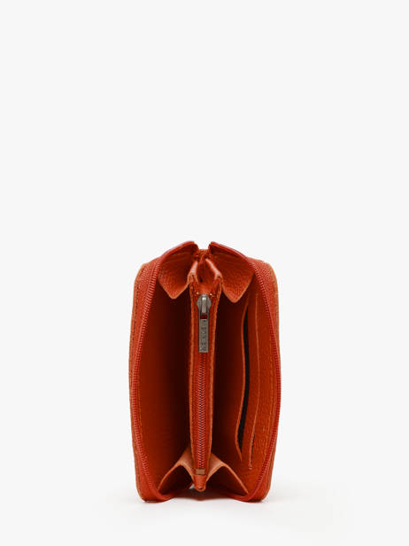 Coin Purse Leather Etrier Orange madras EMAD900 other view 1