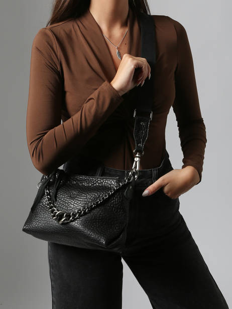 Sac Bandoulière Vintage Cuir Mila louise Noir vintage 3864E vue secondaire 1