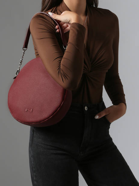 Sac Porté épaule Anna Cuir Nathan baume Rouge nathan 9 vue secondaire 1