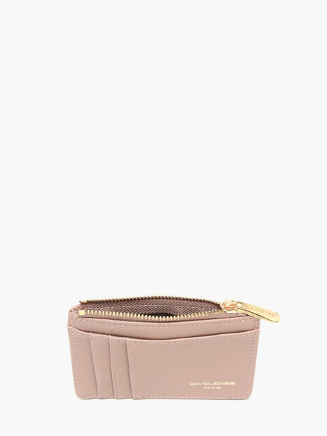 Porte-monnaie Porte-cartes David jones Rose saffiano 1 vue secondaire 1