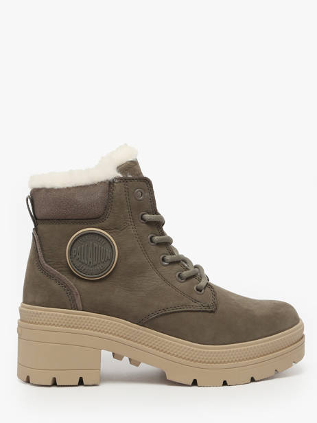 Heeled Boots In Leather Palladium Green women 99527281