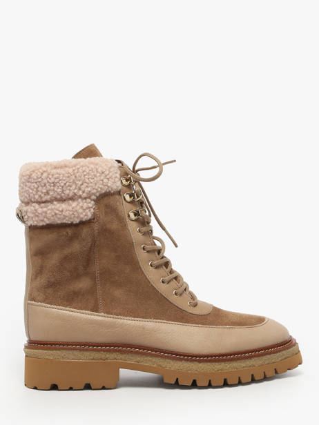 Boots In Leather Alpe Brown women 54967109