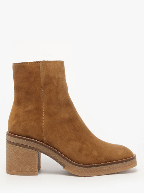 Heeled Boots In Leather Alpe Brown women 26261101