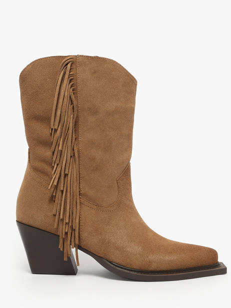 Santiags à Talon En Cuir Inuovo Marron women B50014
