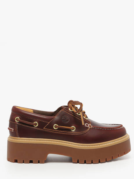 Chaussures Bateau Plateforme En Cuir Timberland Marron women 2QDMD571