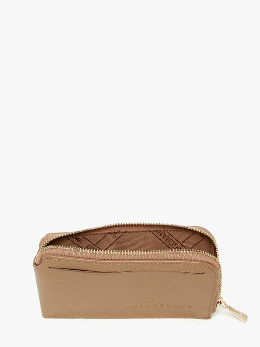 Longchamp Le foulonné Porte billets/cartes Beige