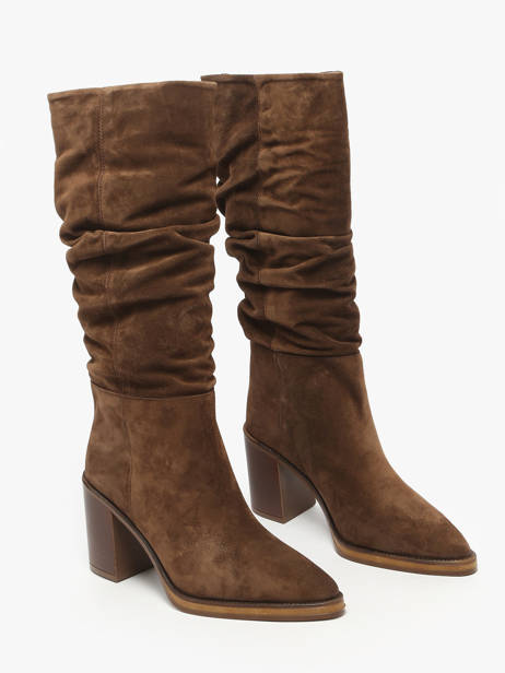 Bottes à Talon En Cuir Alpe Marron women 52191133 vue secondaire 1