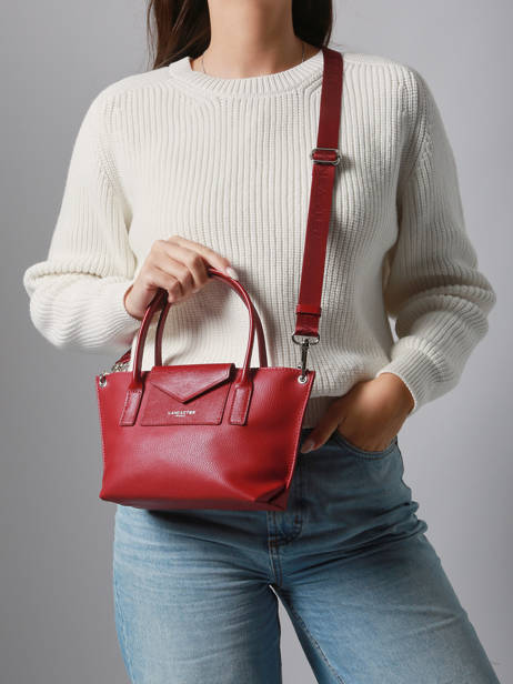 Sac Bandoulière Maya Cuir Lancaster Rouge maya 88 vue secondaire 1