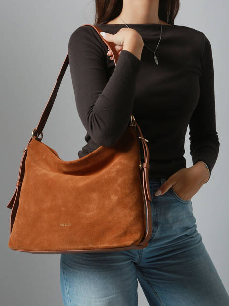 Sac Porté épaule Moreen Cuir Daim Nat et nin Marron vintage MOREEN vue secondaire 1