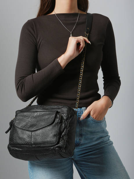Sac Bandoulière Naina Cuir Pieces Noir naina 17122474 vue secondaire 1