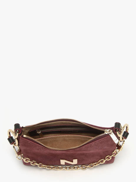 Sac De Soirée Betty Cuir Daim Nathan baume Violet vogue 5 vue secondaire 3