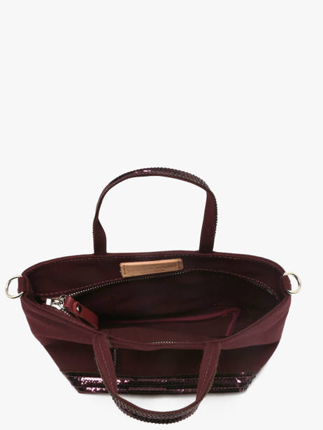 Sac Bandoulière Baby Cabas Paillettes Vanessa bruno Rouge cabas 1V40410 vue secondaire 2