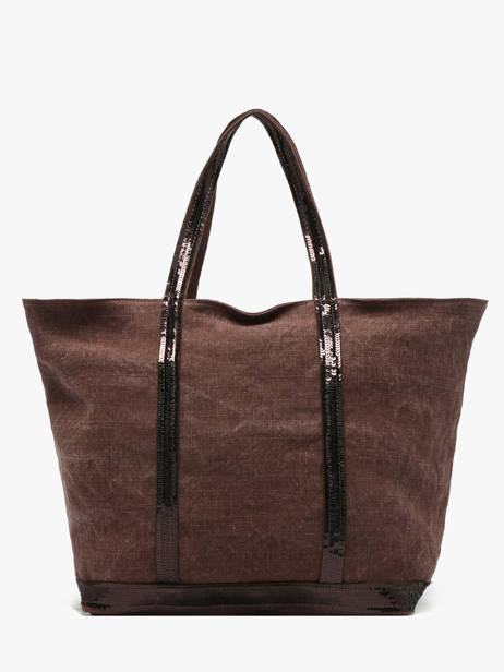 Le Cabas L Lin Paillettes Vanessa bruno Marron cabas lin 31V40409