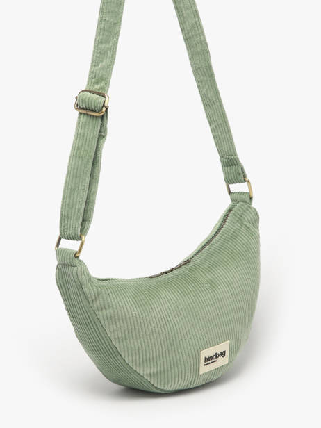 Sac Banane Velours Velours Côtelé Hindbag Vert velours V vue secondaire 2