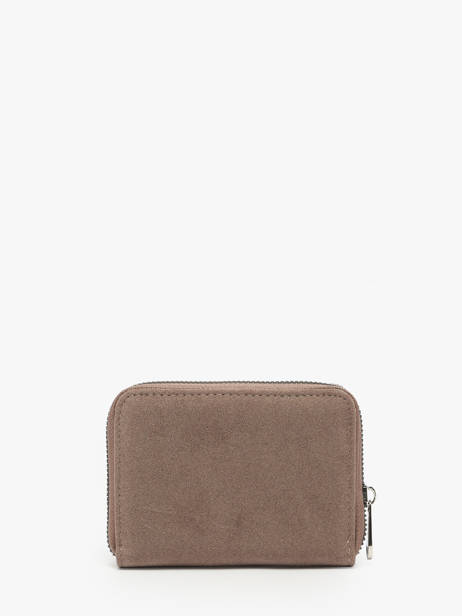 Porte-monnaie Miniprix Beige velvet F8809 vue secondaire 2