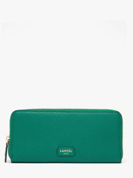 Wallet Leather Lancel Green ninon A13833