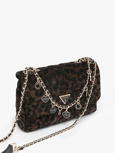 Sac Bandoulière Giully Polyester Guess Marron giully LG967320 vue secondaire 2