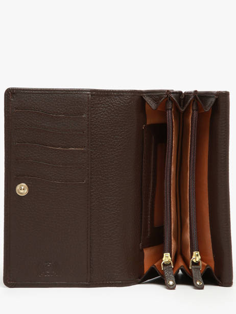 Leather Caviar Wallet Crinkles Brown caviar 14001 other view 1