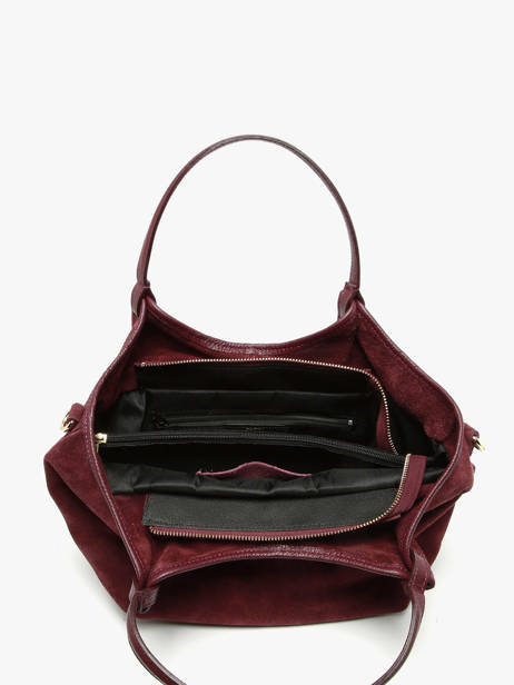 Sac PortÃ© Ã©paule Velvet Caviar Cuir Milano Rouge velvet caviar VC241111 vue secondaire 3