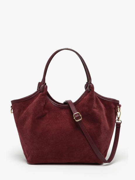 Sac PortÃ© Ã©paule Velvet Caviar Cuir Milano Rouge velvet caviar VC241111 vue secondaire 4