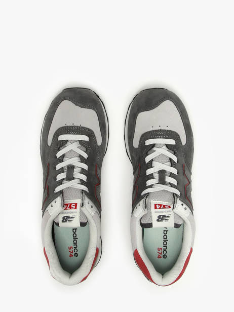 Sneakers 574 En Cuir New balance Gris boy U574QGY vue secondaire 3