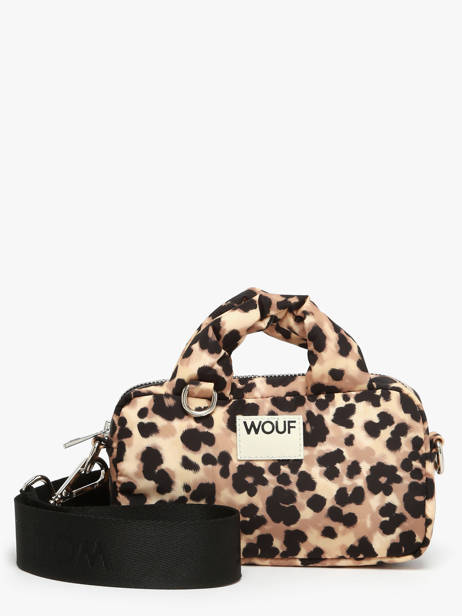 Shoulder Bag Feline Recycled Polyester Wouf Brown feline BM250020