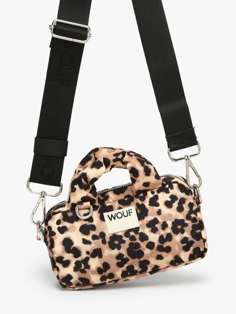 Shoulder Bag Feline Recycled Polyester Wouf Brown feline BM250020 other view 1