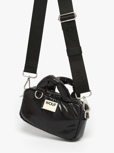 Crossbody Bag Glossy Recycled Polyester Wouf Black glossy BM250023 other view 1