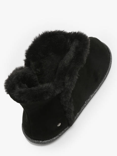 Slippers In Leather Isotoner Black accessoires 97391 other view 2