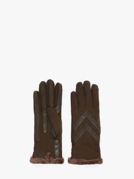 Gloves Isotoner Brown women gloves 85304