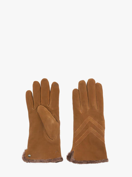 Gloves Isotoner Brown women gloves 85159